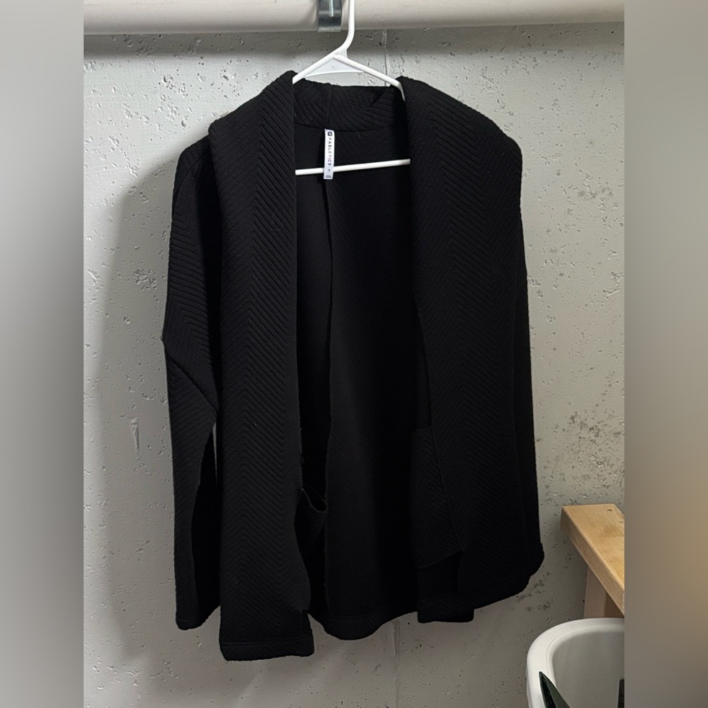 Fabletics Black Textured Cardigan/Jacket